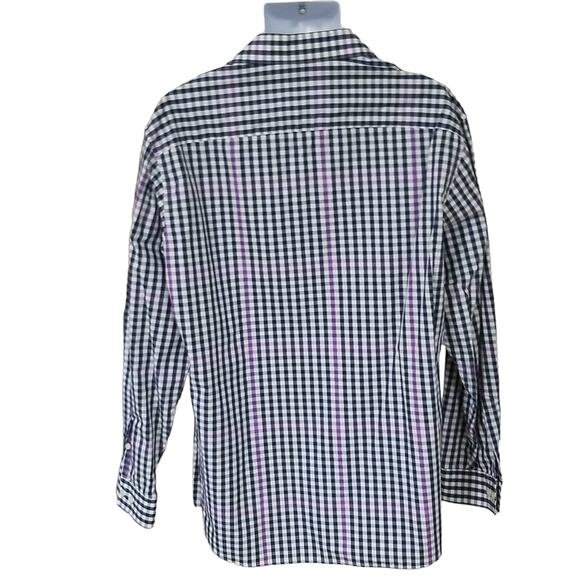 $10 Sale Kenneth Cole Plaid Long Sleeve Button Down Shirt - Picture 3 of 5